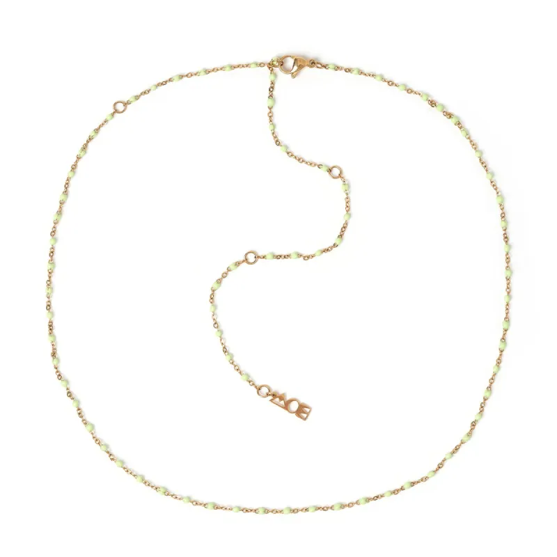 Peggy Gold and Enamel Necklace - Mint sold by Arms Of Eve