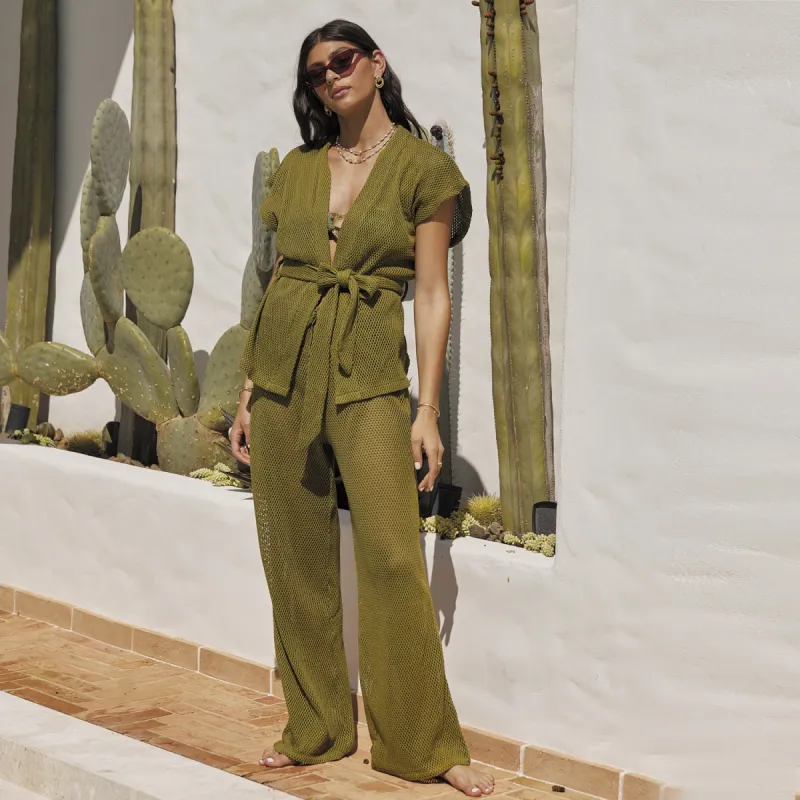 Positano Pants - Pistachio sold by Arms Of Eve