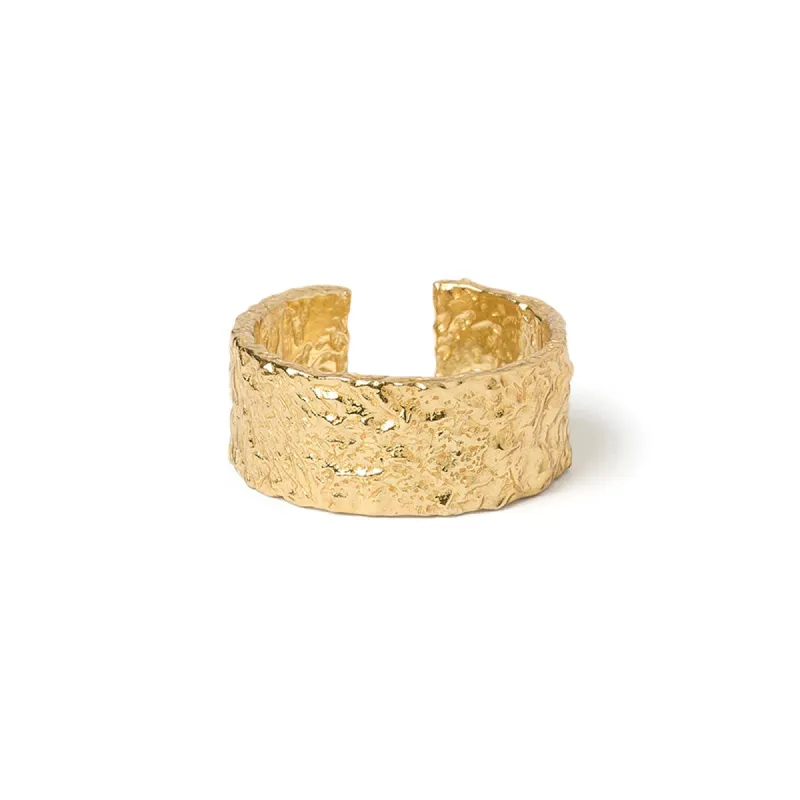 Eros Gold Textured Ring - Large sold by Arms Of Eve
