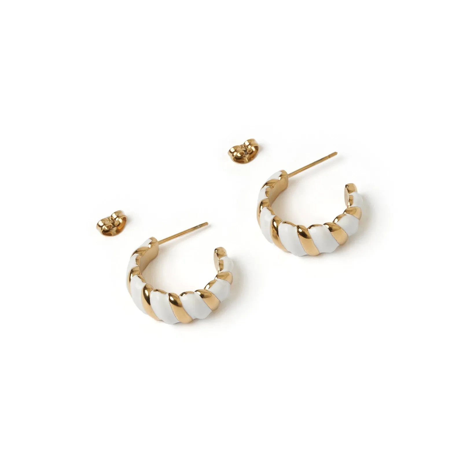 Hudson Gold and Enamel Hoops sold by Arms Of Eve