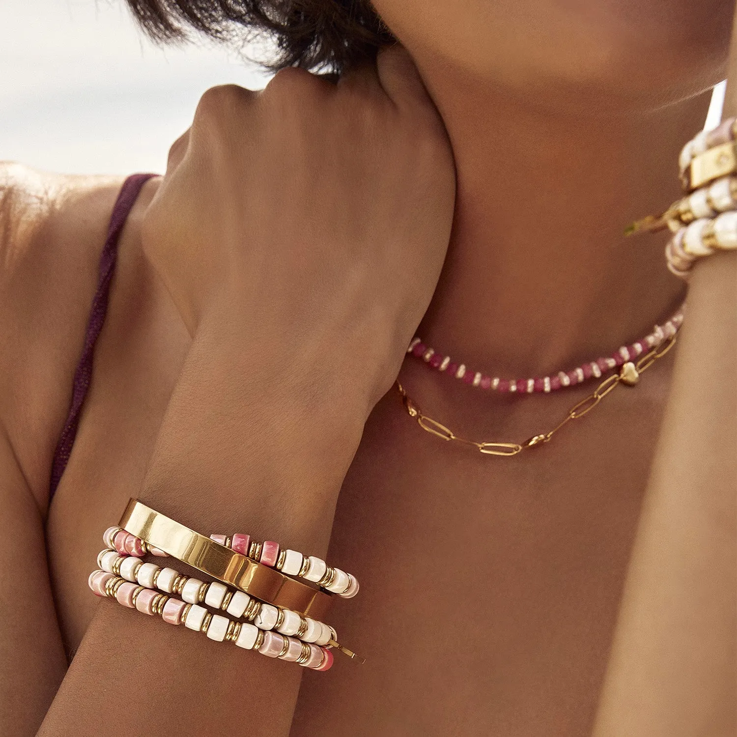 Skylar Bracelet Stack - Peony sold by Arms Of Eve product image thumbnail 3