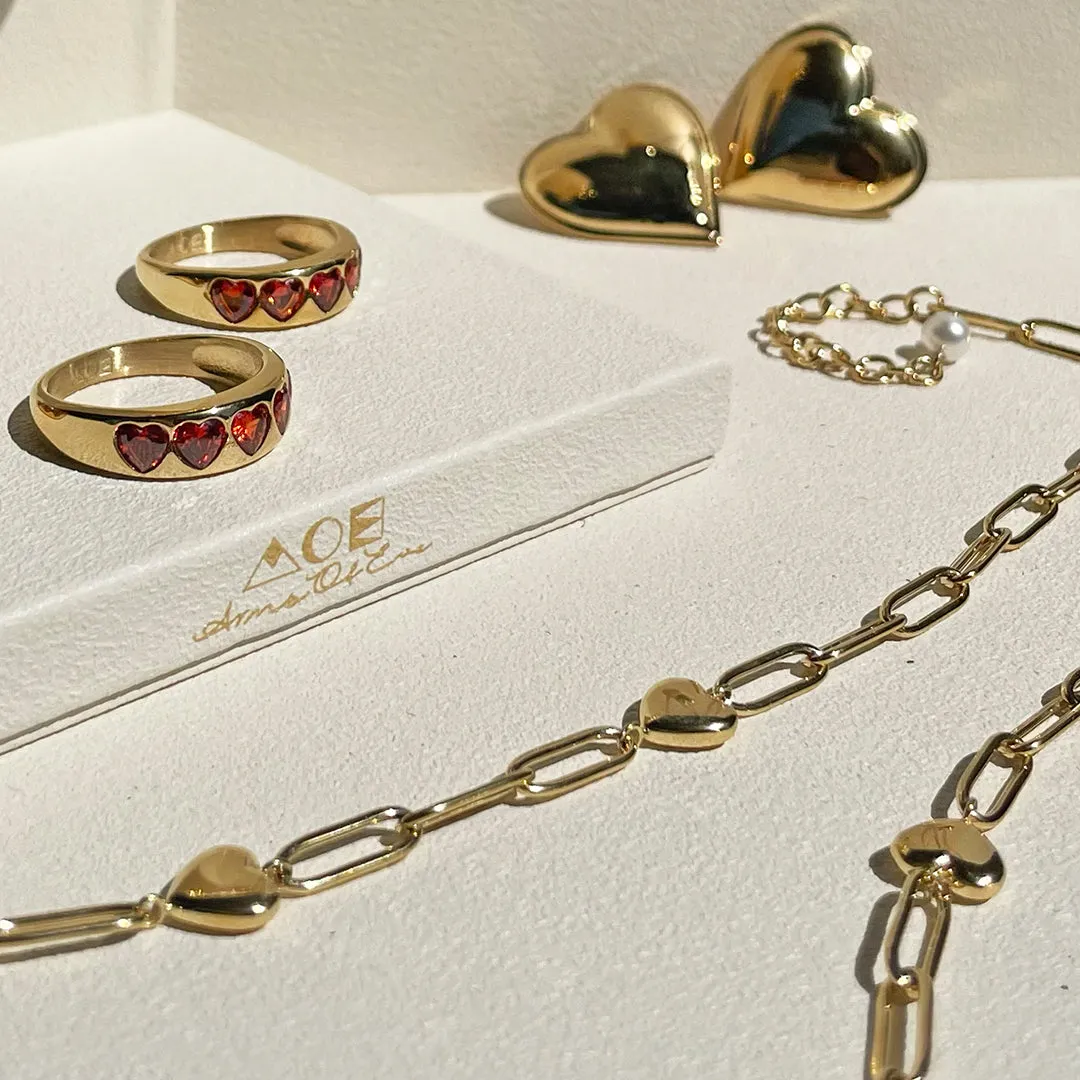 J'adore Gold Ring - Red sold by Arms Of Eve product image thumbnail 5