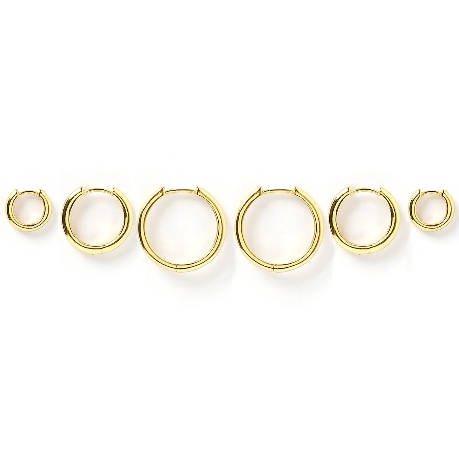 Smooth Hoop Earring Stack - Gold sold by Arms Of Eve