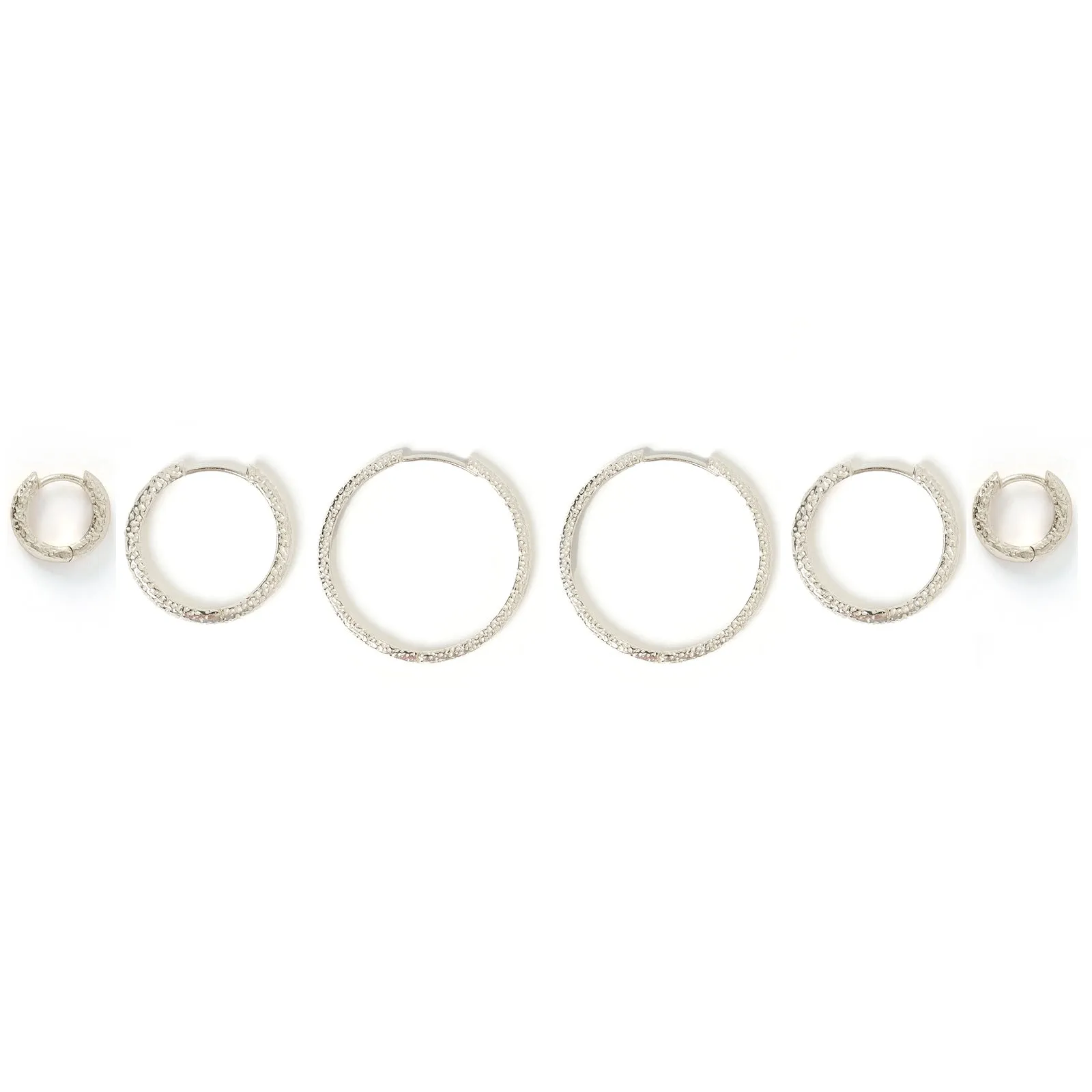Triple Hoop Earring Stack - Silver sold by Arms Of Eve