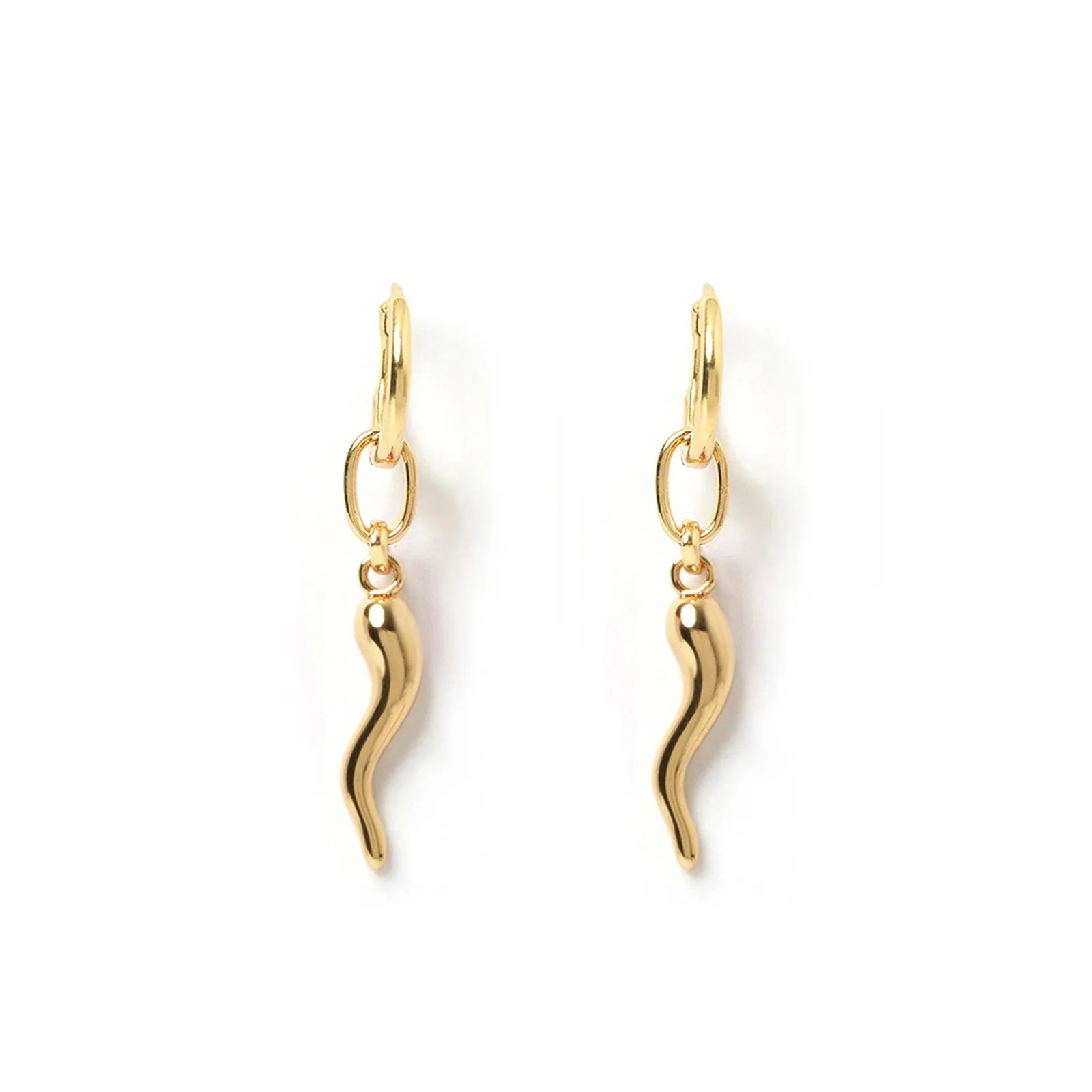 Cornicello Gold Charm Earrings - Large sold by Arms Of Eve