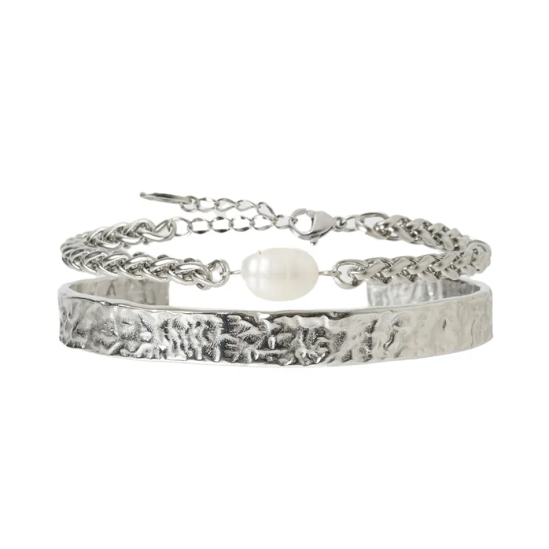Mallory Bracelet Stack - Silver sold by Arms Of Eve