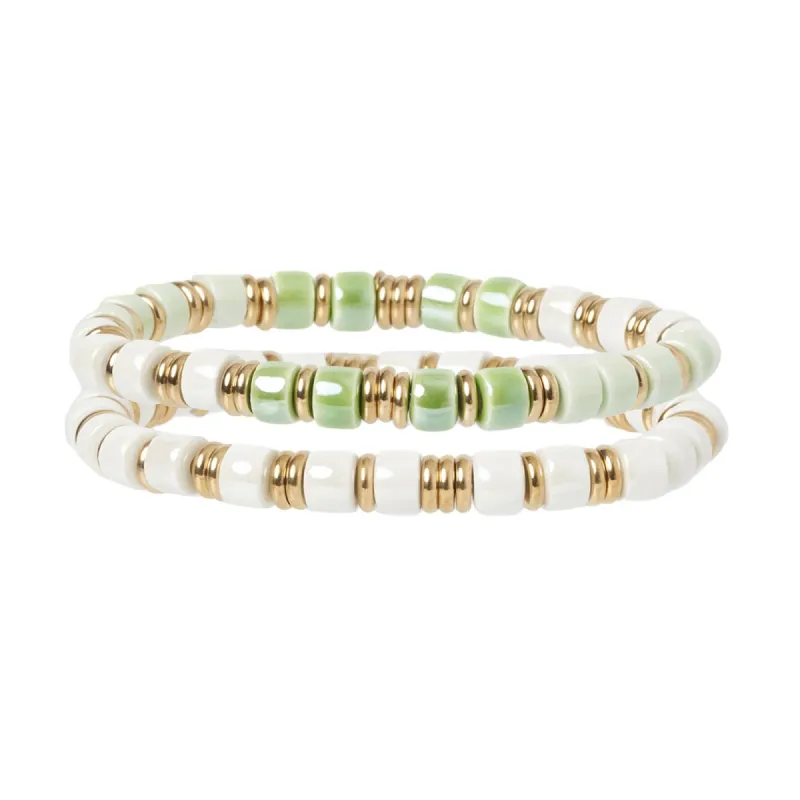 Skylar Bracelet Stack - Mint sold by Arms Of Eve