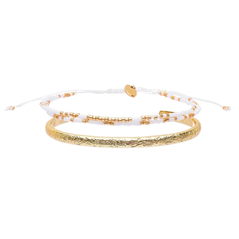 Velma Bracelet Stack - White made by Arms Of Eve