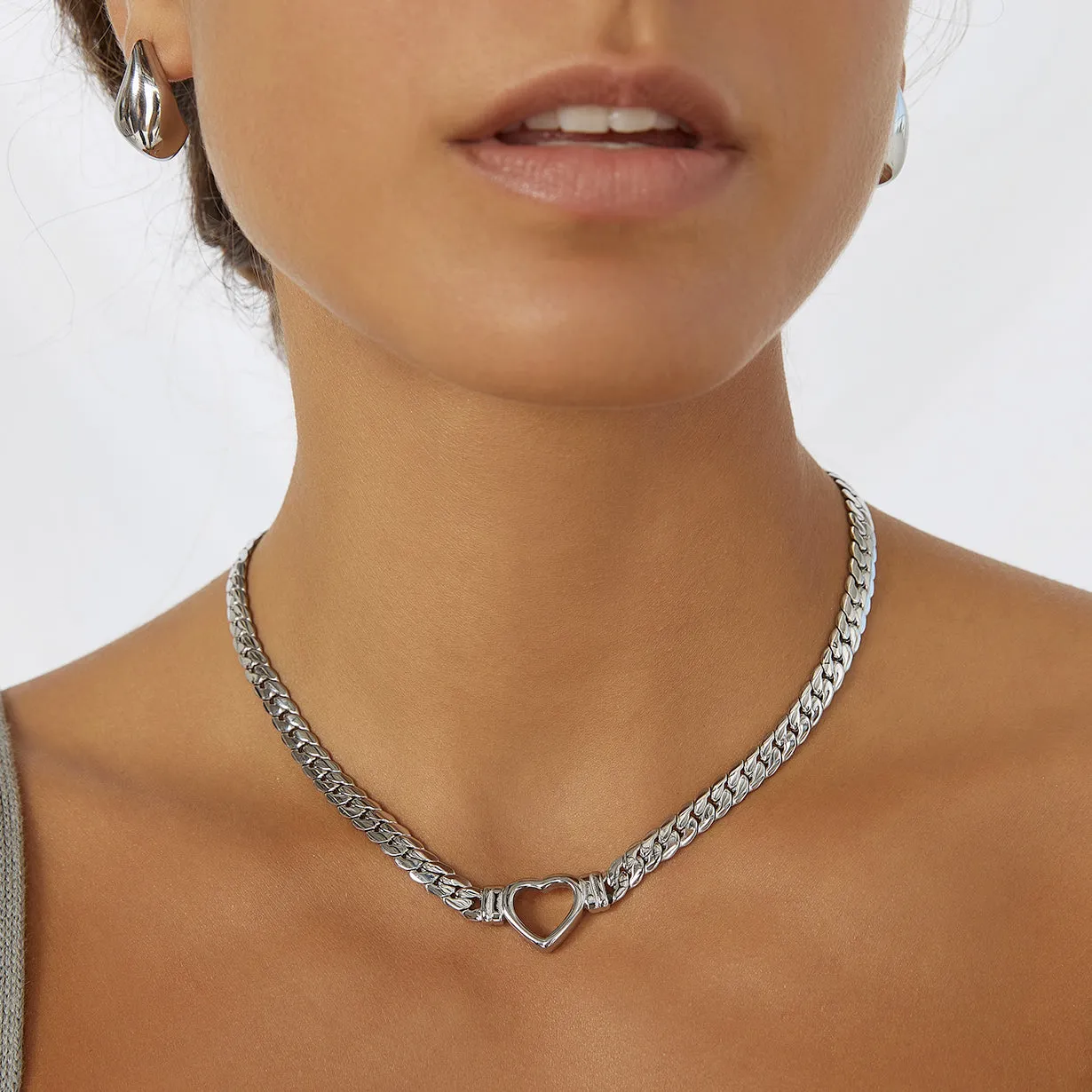 Valentine Heart Necklace - Silver sold by Arms Of Eve product image thumbnail 2