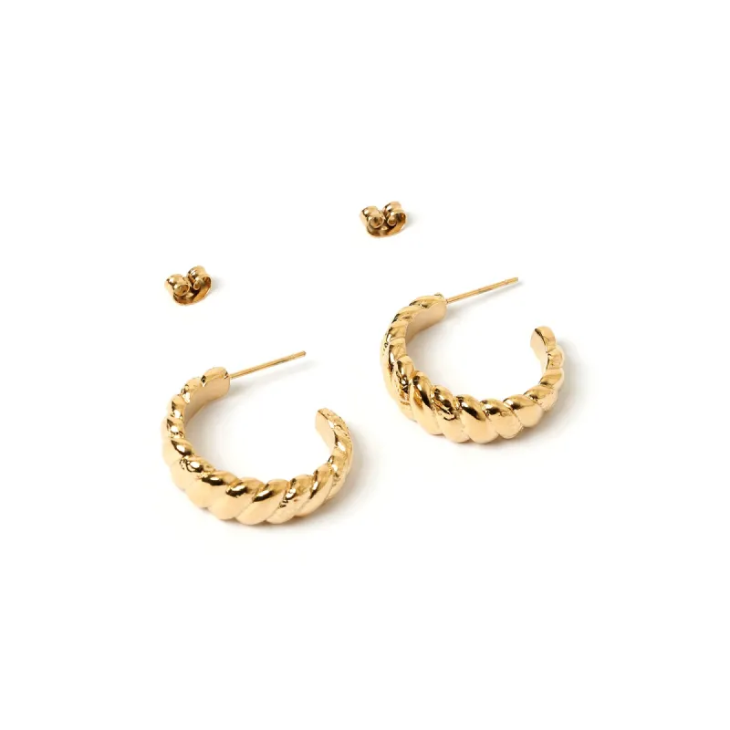 Tilly Gold Hoop Earrings made by Arms Of Eve