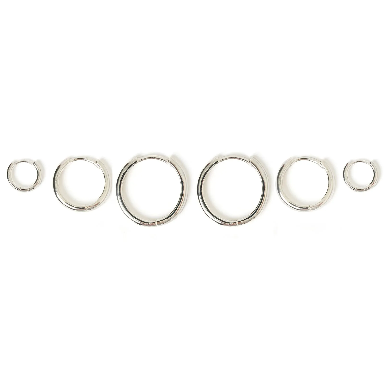 Smooth Hoop Earring Stack - Silver sold by Arms Of Eve