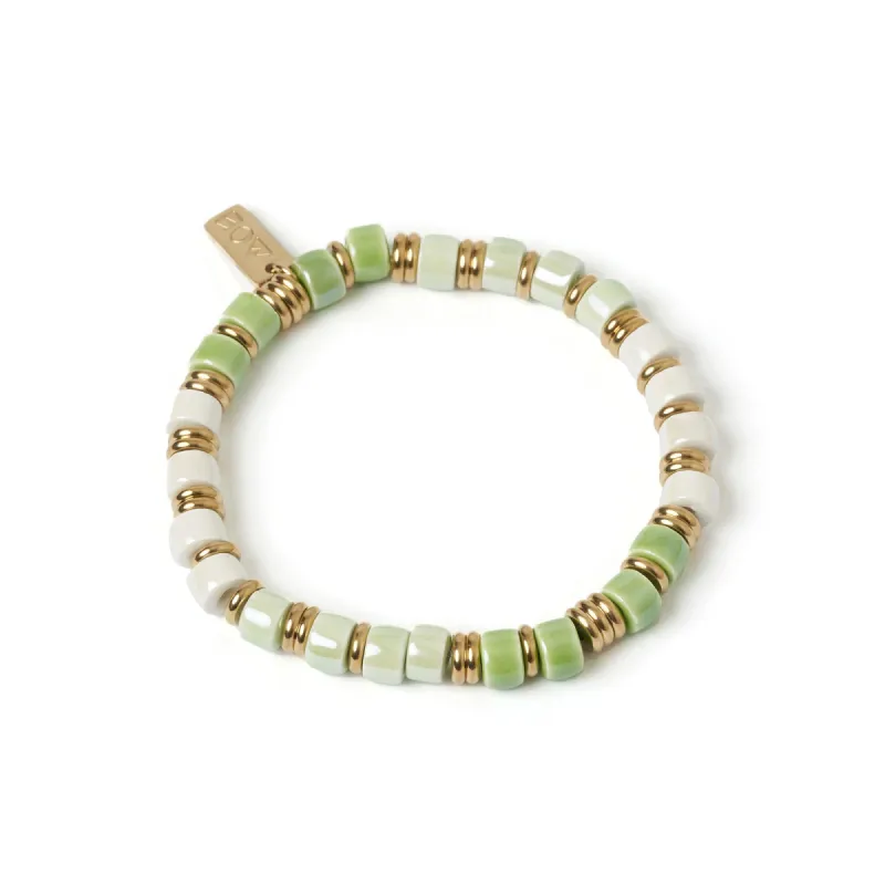 Skylar Ceramic and Gold Bracelet - Mint sold by Arms Of Eve