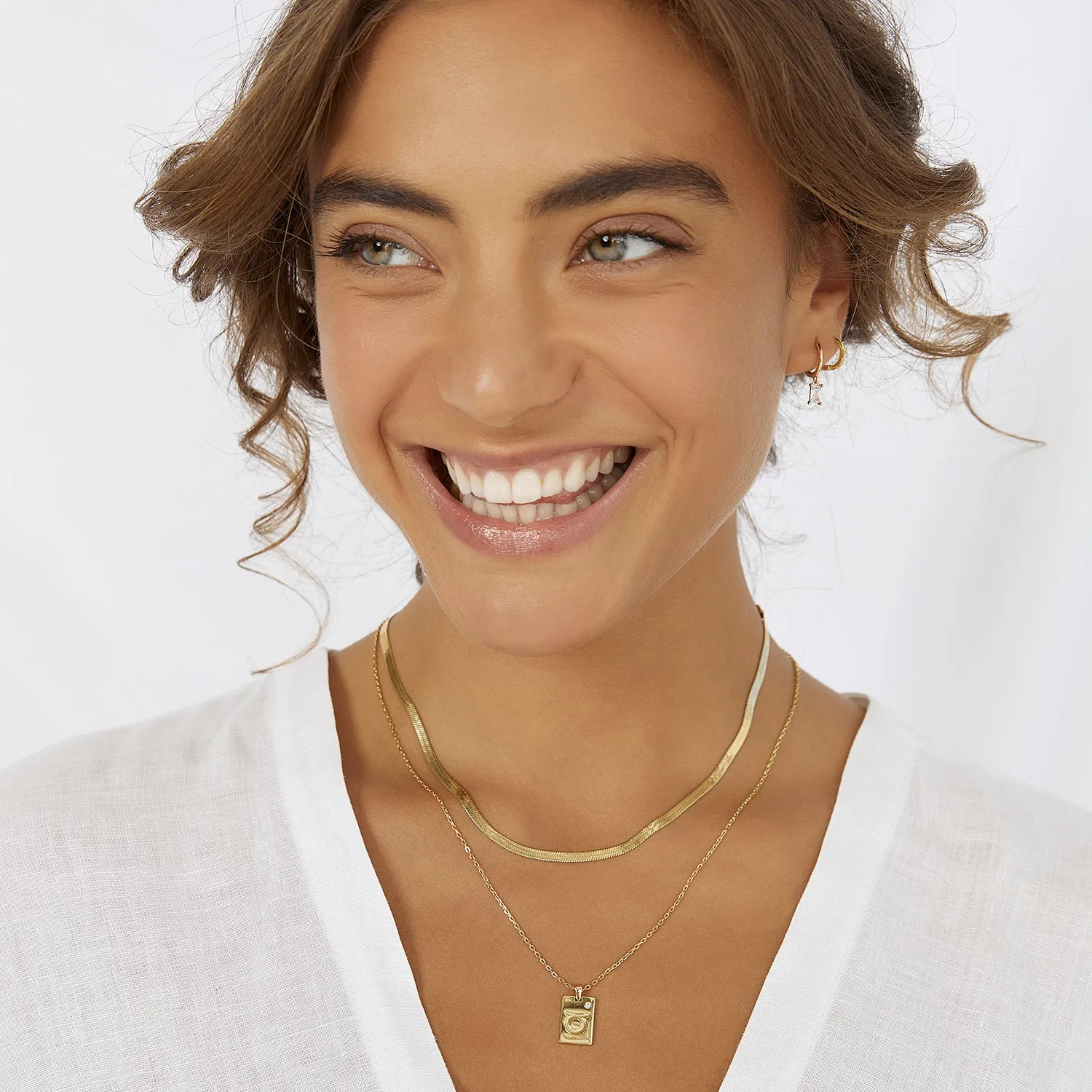 Zodiac Gold Tag Necklace sold by Arms Of Eve product image thumbnail 3