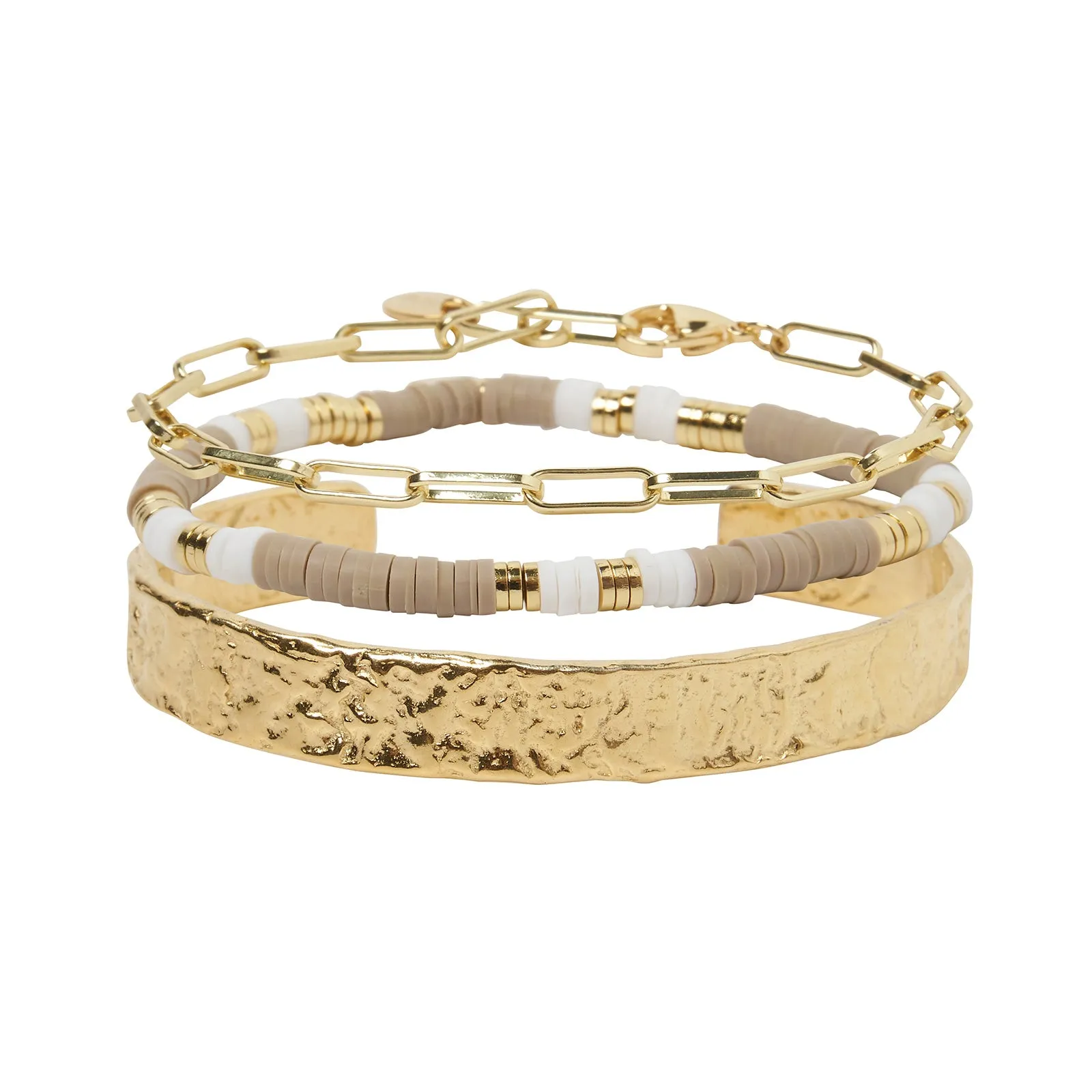 Savana Bracelet Stack - Latte sold by Arms Of Eve