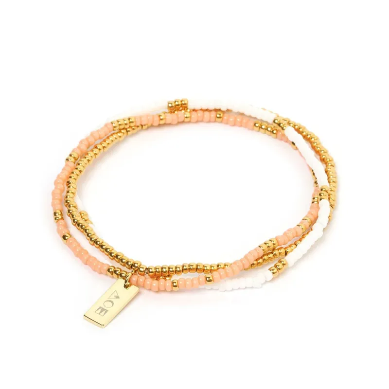 Sunny Bracelet Set - Coral sold by Arms Of Eve