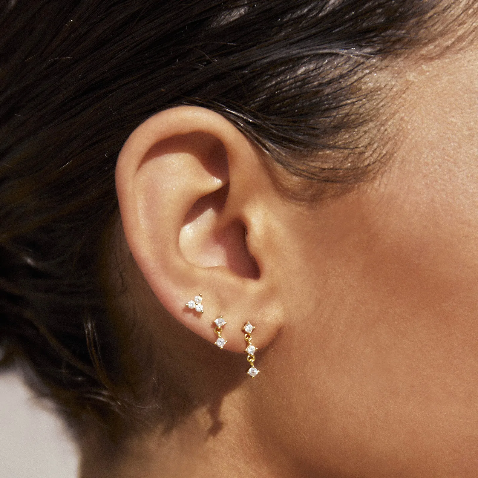 Yael Gold Earrings sold by Arms Of Eve product image thumbnail 3