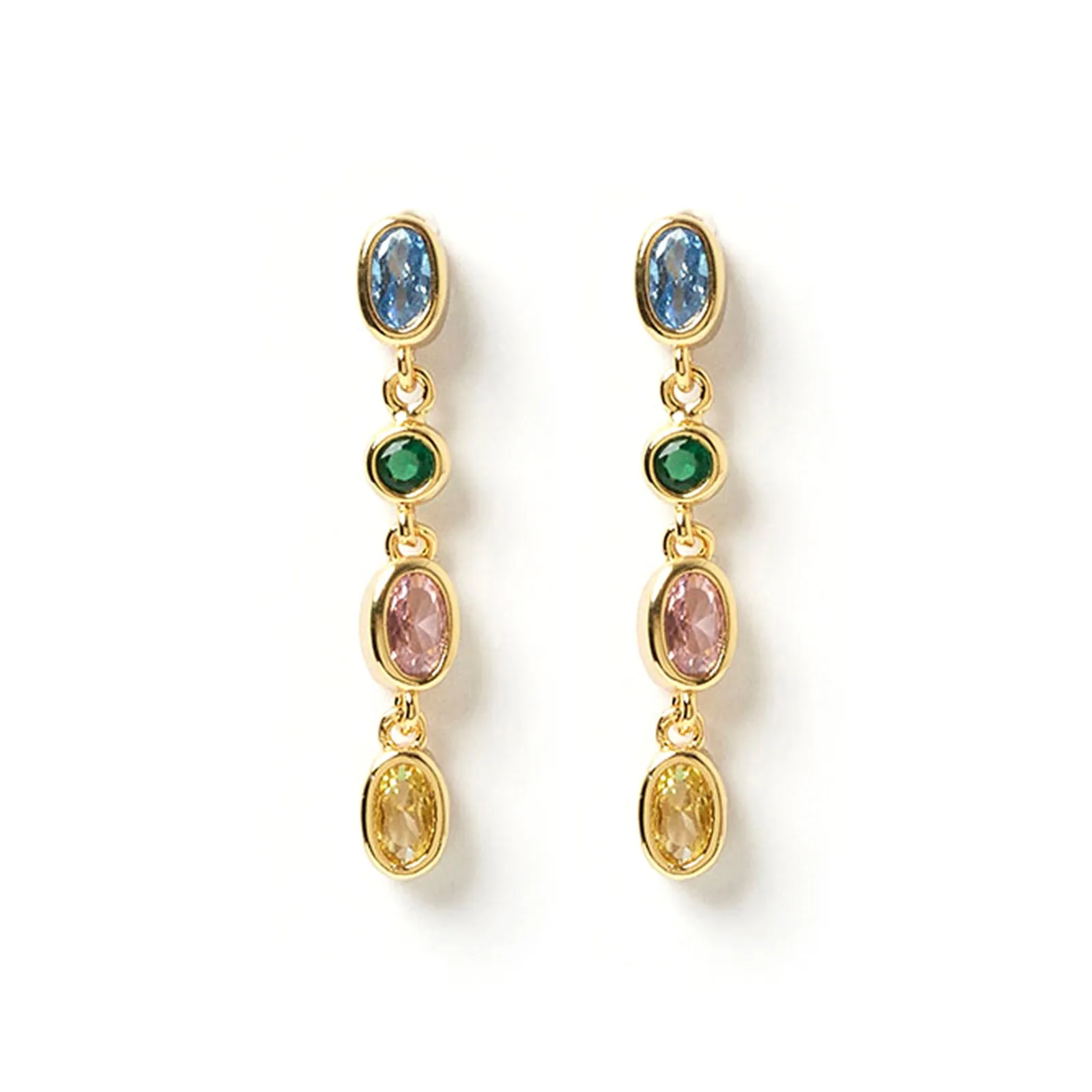 Isadora Gold Earrings - Multi Blue sold by Arms Of Eve