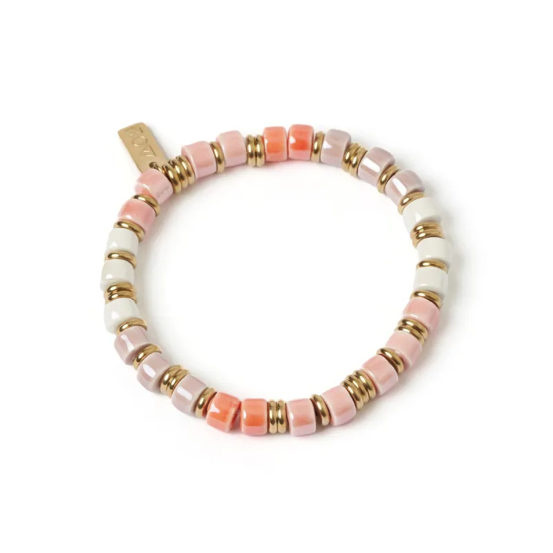 Skylar Ceramic and Gold Bracelet - Peony sold by Arms Of Eve