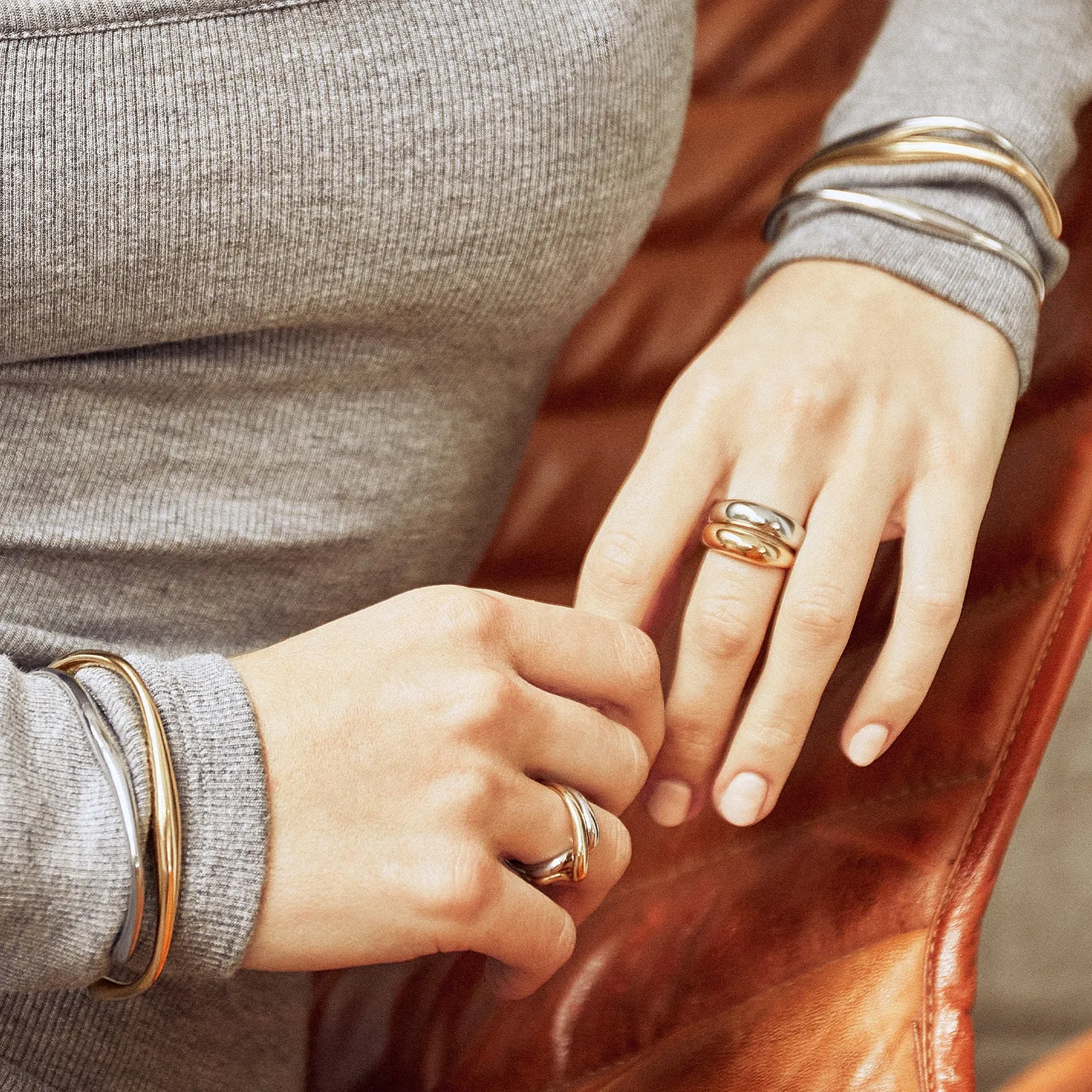 Madison Silver Cuff Bracelet sold by Arms Of Eve product image thumbnail 2