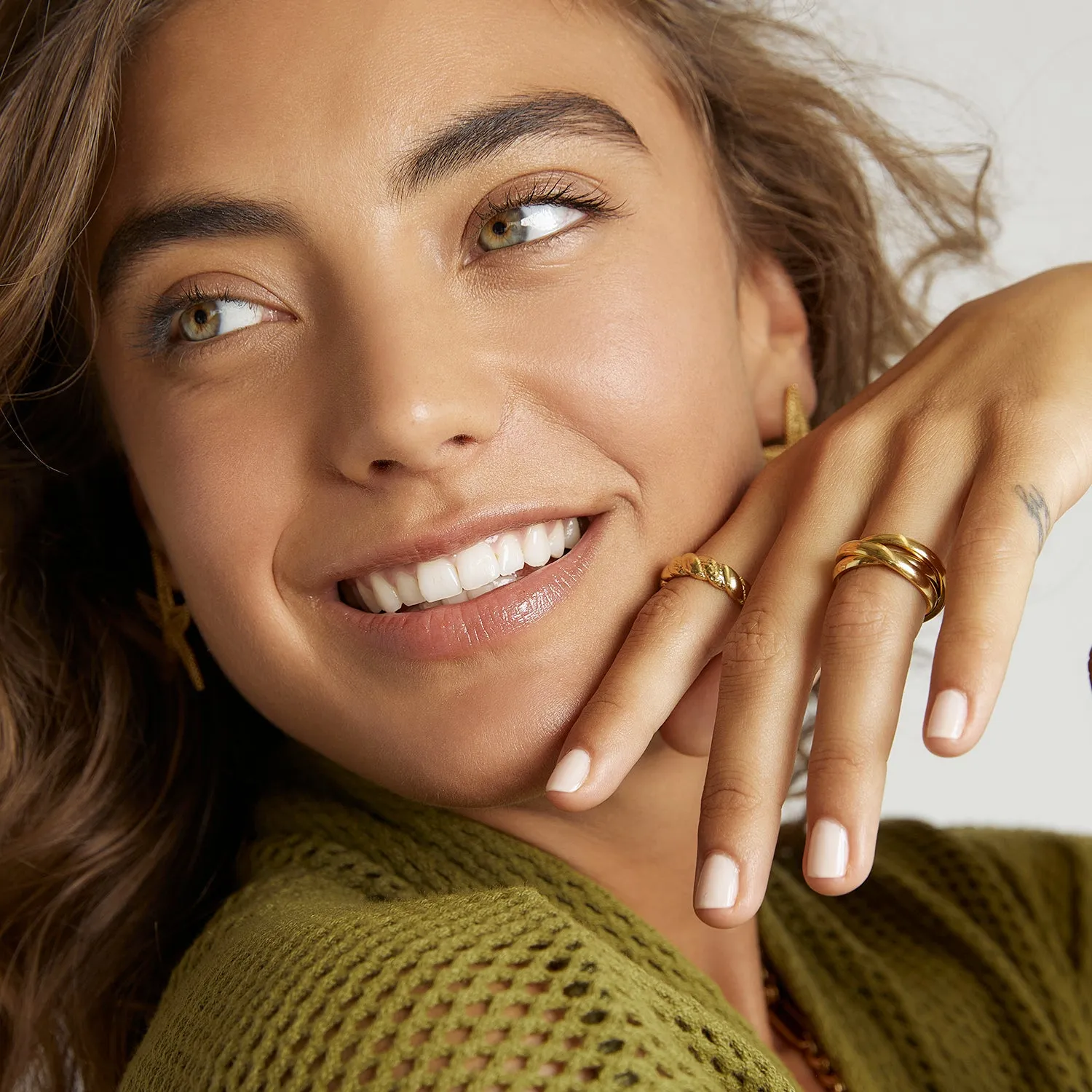 Nahla Gold Ring sold by Arms Of Eve product image thumbnail 3