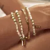 Bloom Pearl and Gemstone Bracelet - Moss sold by Arms Of Eve
