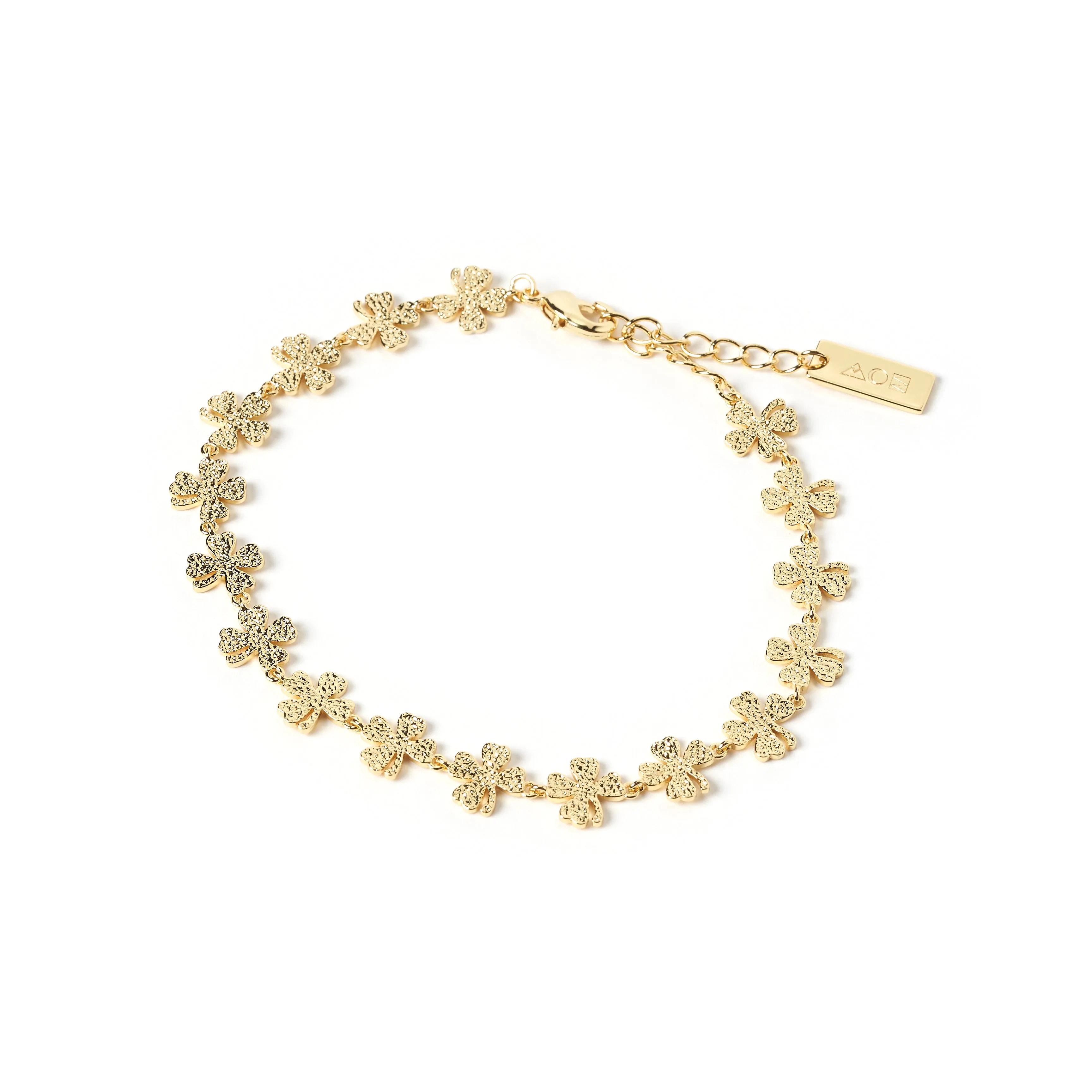 Lucky Charm Gold Clover Bracelet sold by Arms Of Eve product image thumbnail 5