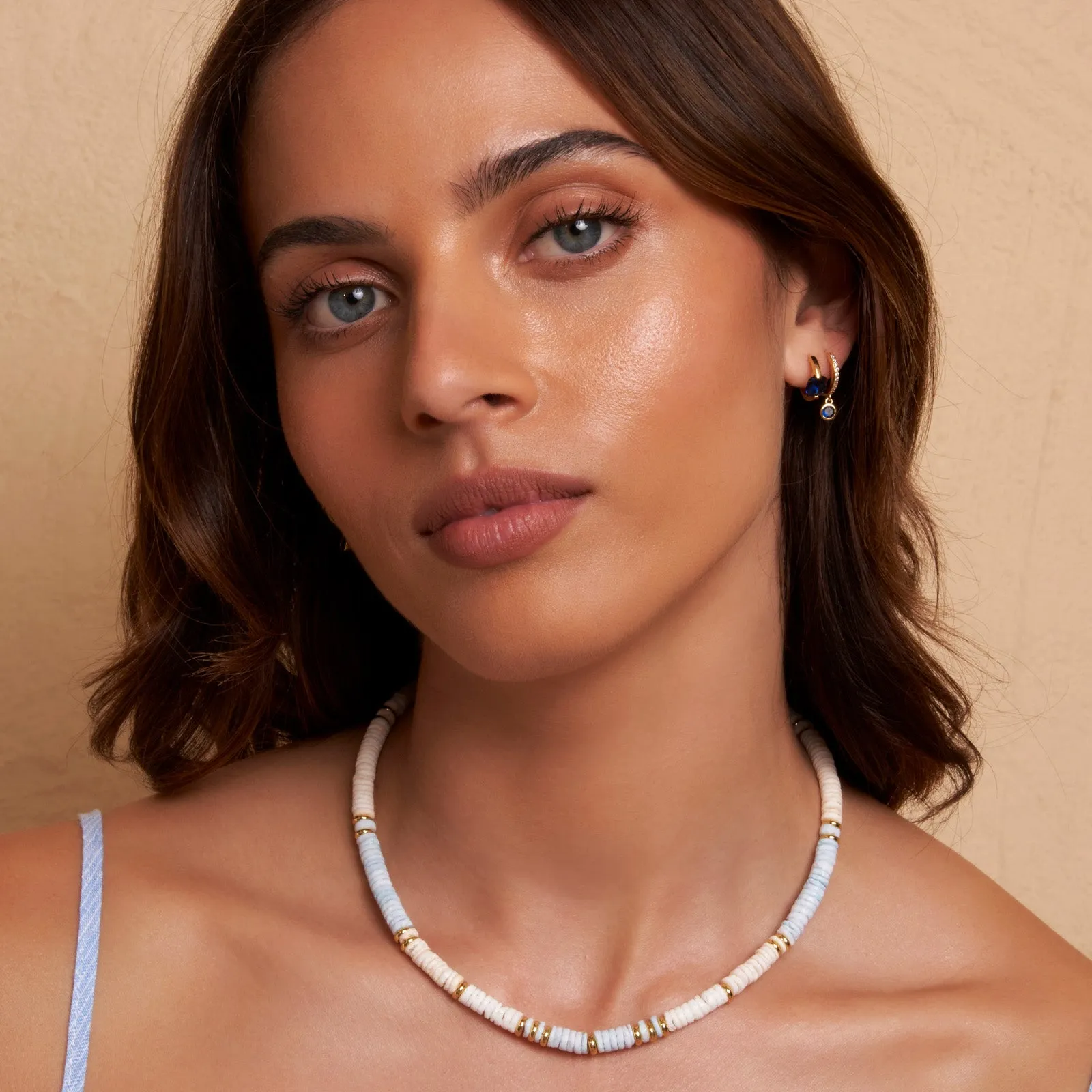 Rhodes Single Stacker Earring - Sapphire sold by Arms Of Eve product image thumbnail 3