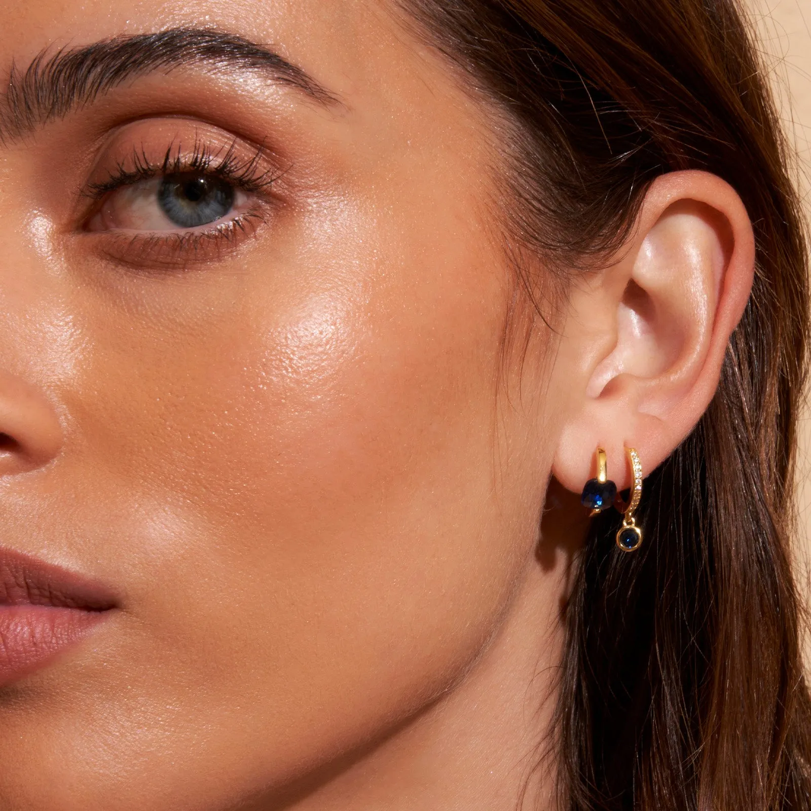 Rhodes Single Stacker Earring - Sapphire sold by Arms Of Eve product image thumbnail 5