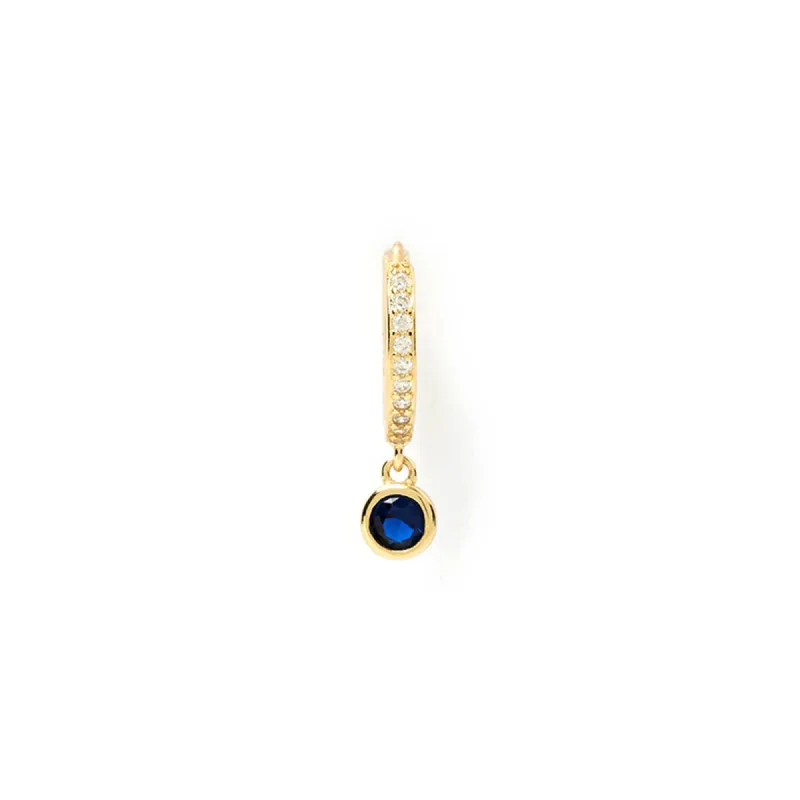 Rhodes Single Stacker Earring - Sapphire sold by Arms Of Eve