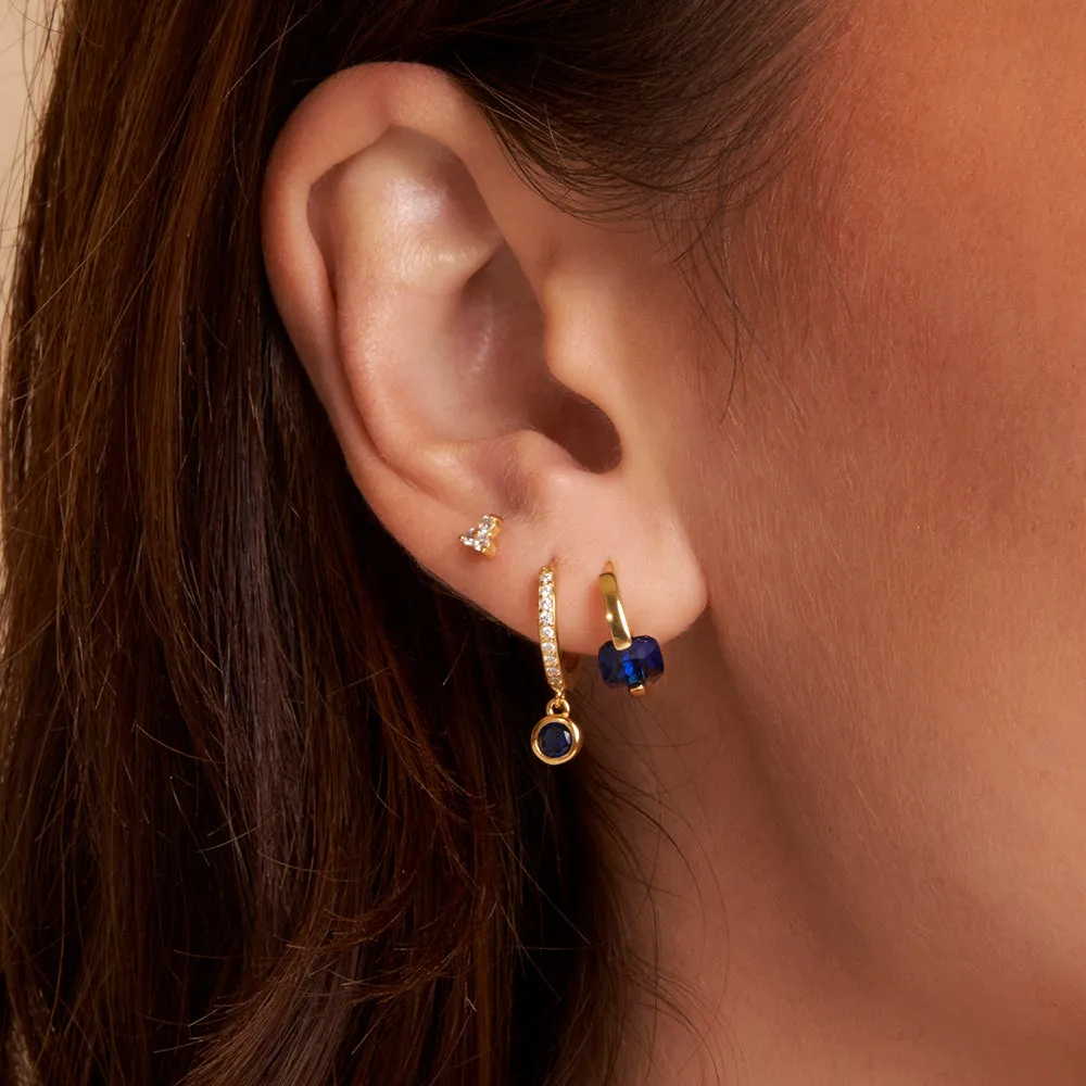 Rhodes Single Stacker Earring - Sapphire sold by Arms Of Eve product image thumbnail 2