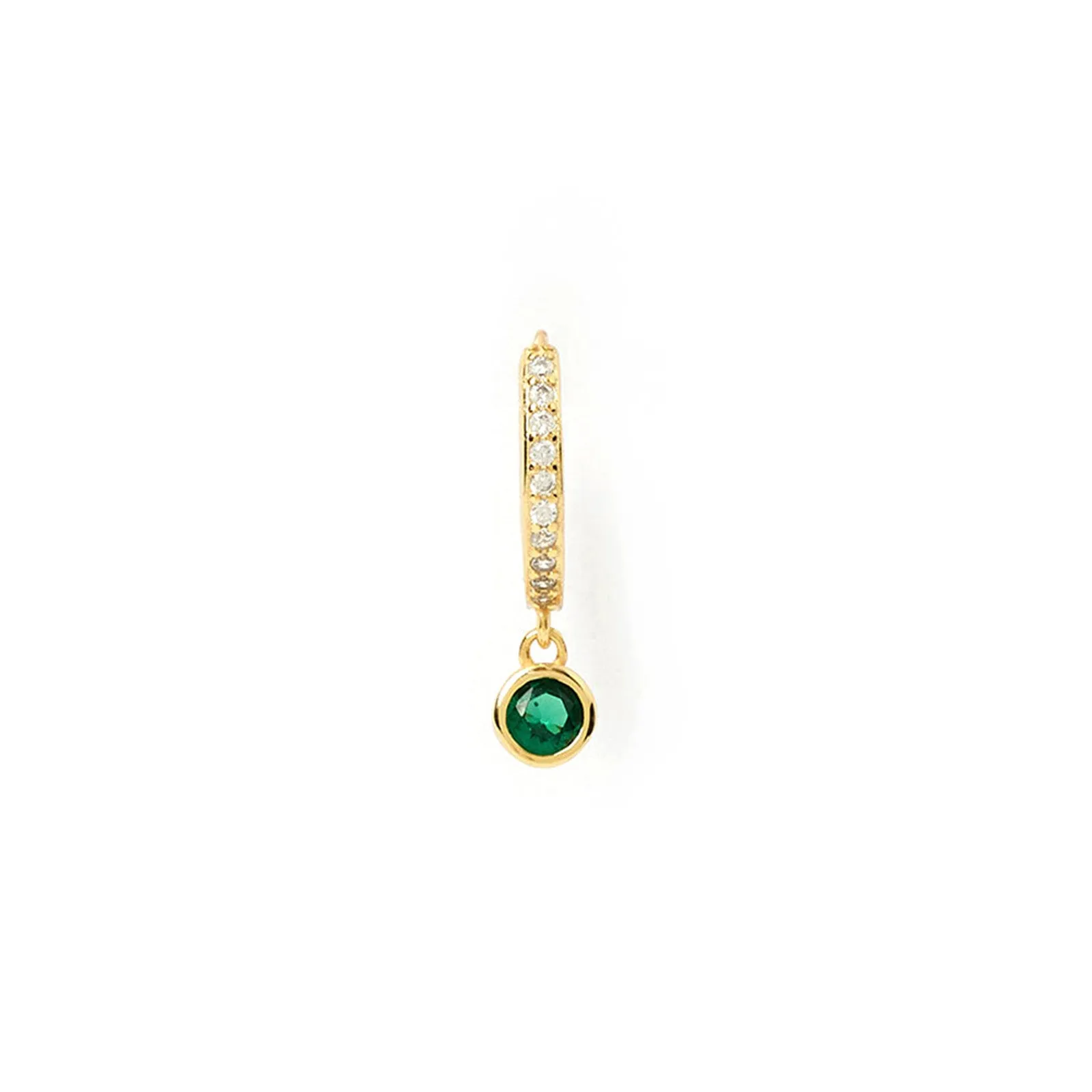Rhodes Single Stacker Earring - Emerald sold by Arms Of Eve