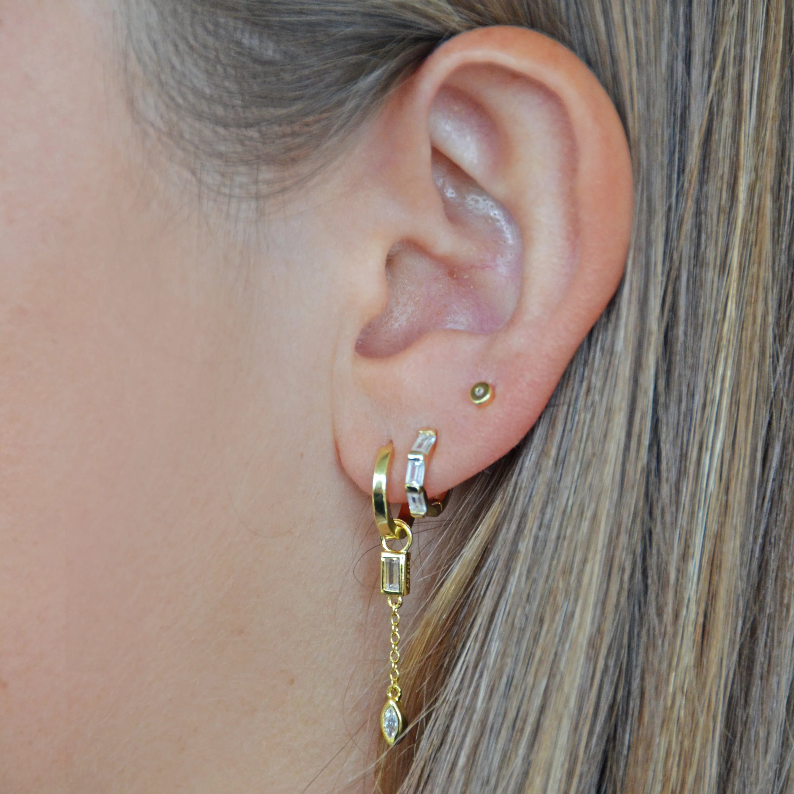 Grace Single Stacker Earring sold by Arms Of Eve product image thumbnail 4