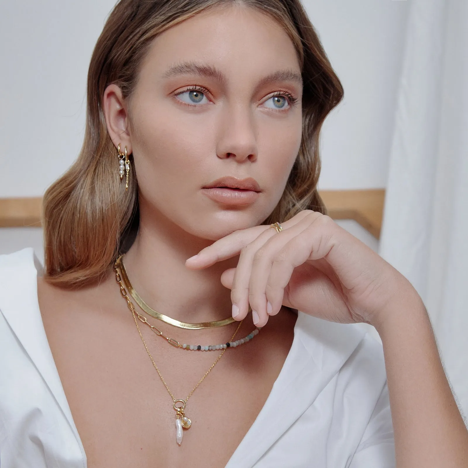 Grace Single Stacker Earring sold by Arms Of Eve product image thumbnail 5