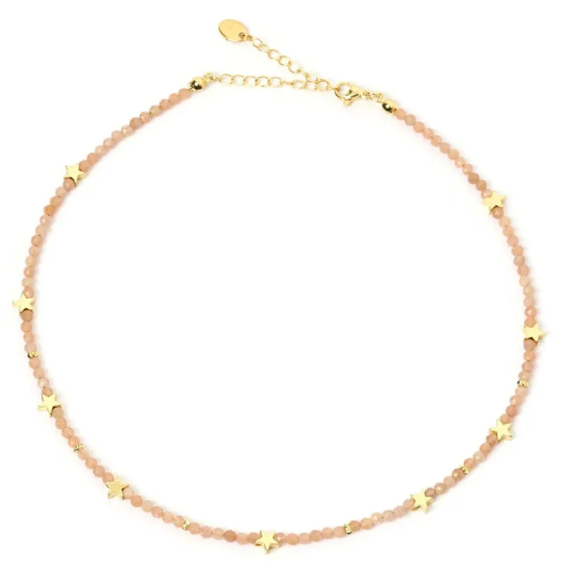 Superstar Gemstone Necklace - Rose Quartz sold by Arms Of Eve