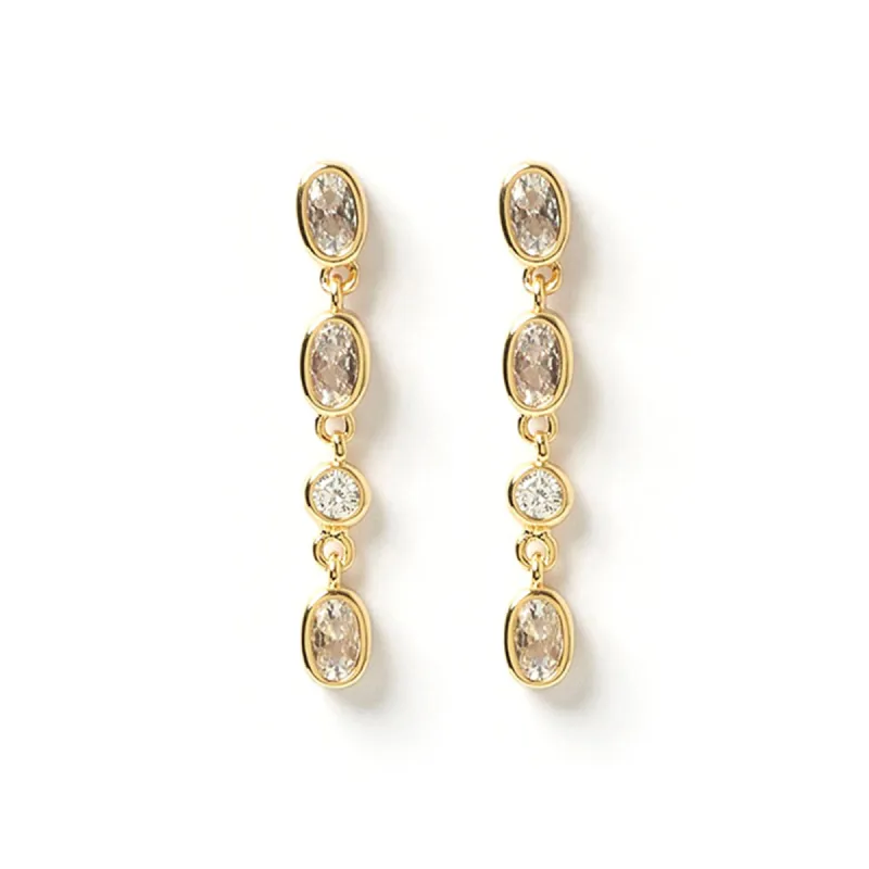 Isadora Gold Earrings - Stone sold by Arms Of Eve