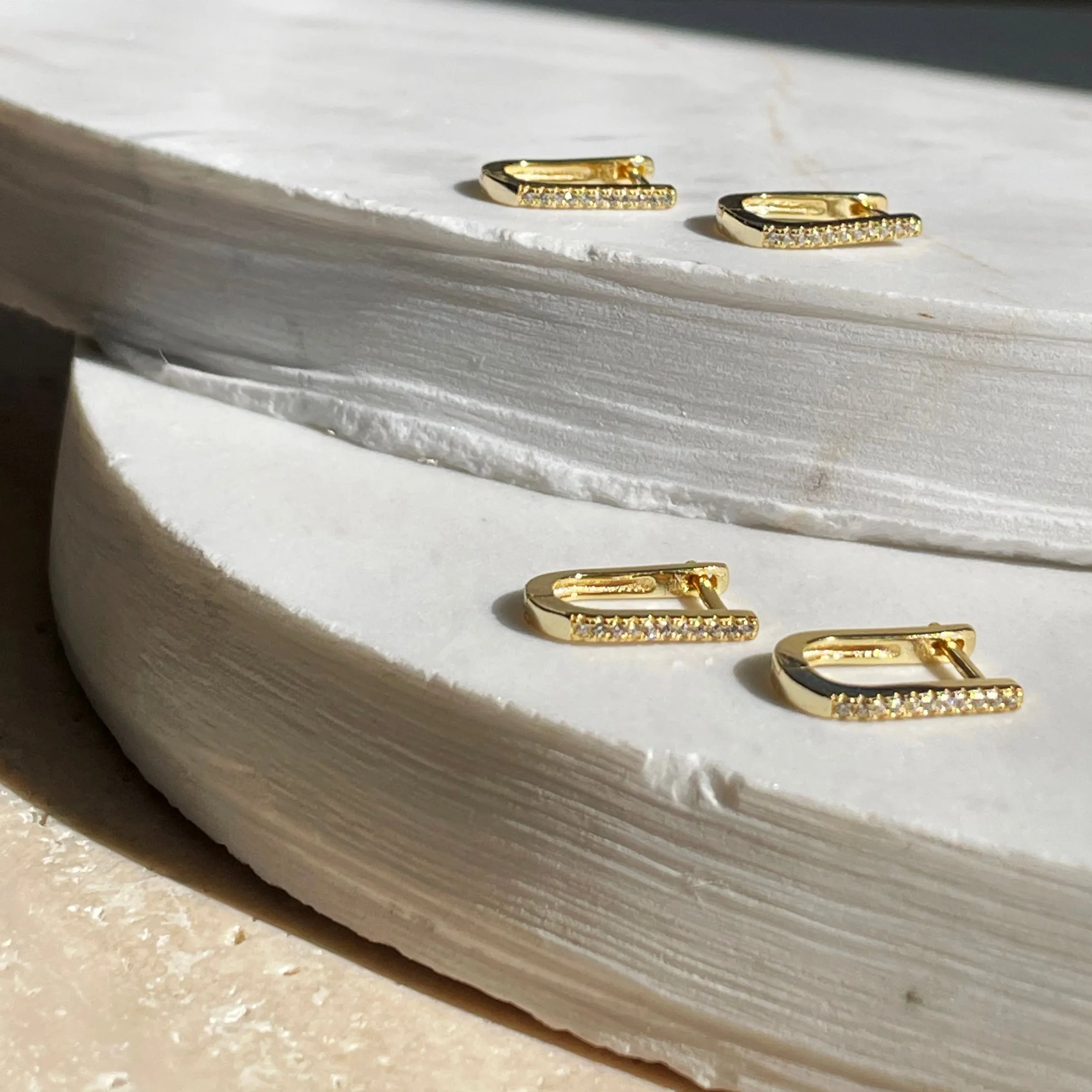 Eloise Gold and Zircon Earrings sold by Arms Of Eve product image thumbnail 4