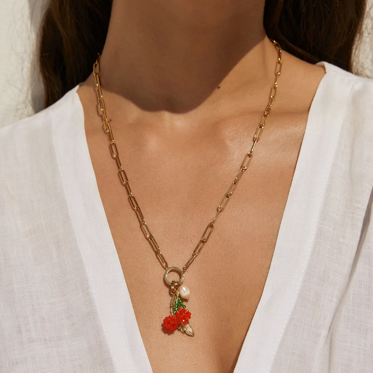 Cherry Beaded Charm sold by Arms Of Eve product image thumbnail 3