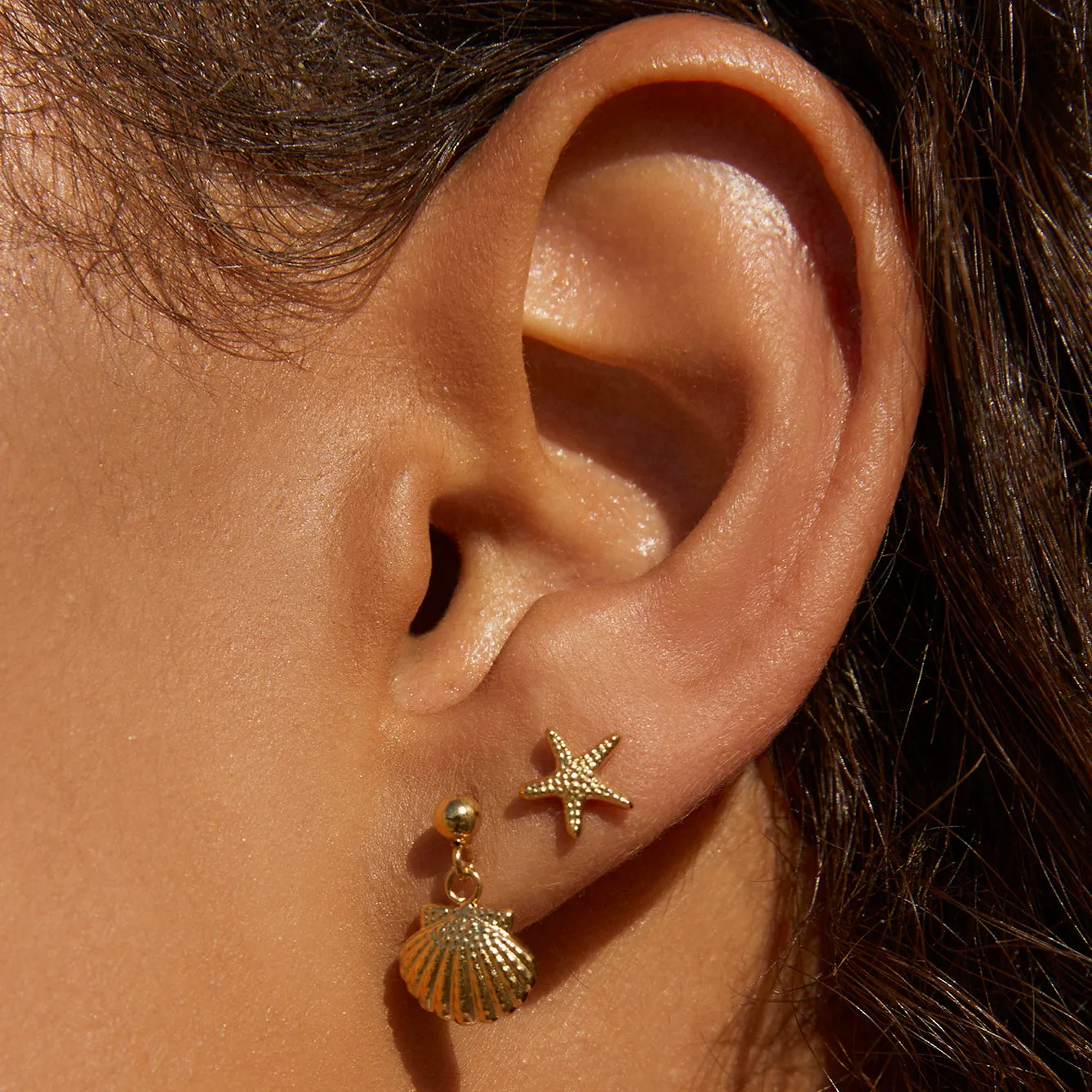 Starfish Gold Studs sold by Arms Of Eve product image thumbnail 2