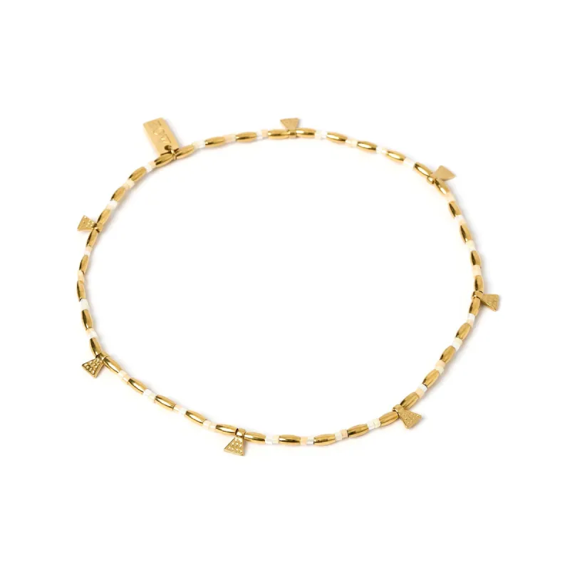 Natalia Gold Anklet - Vanilla sold by Arms Of Eve