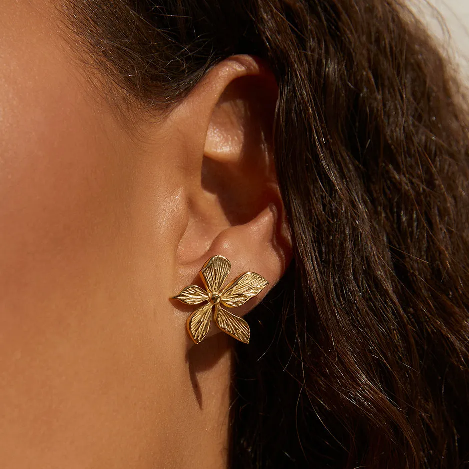 Lily Gold Earrings sold by Arms Of Eve product image thumbnail 2