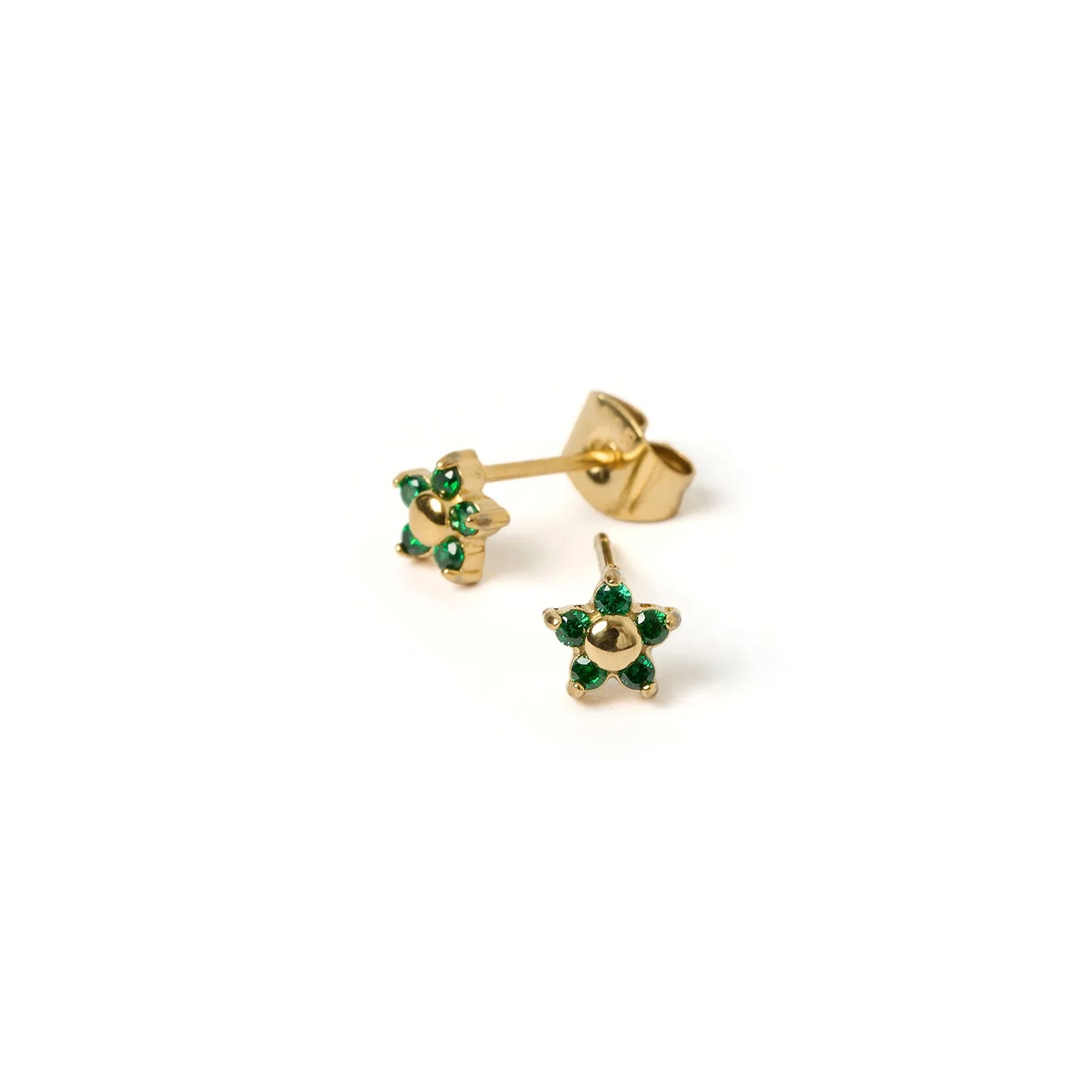 Gardenia Studs - Emerald sold by Arms Of Eve product image thumbnail 2