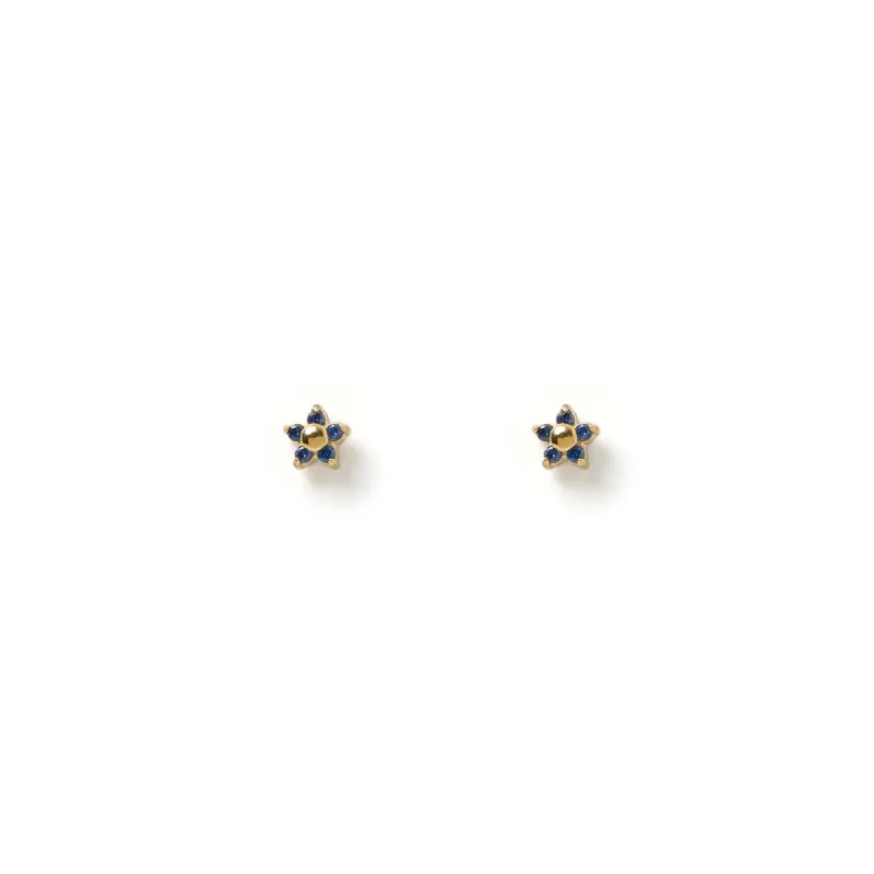 Gardenia Studs - Sapphire sold by Arms Of Eve