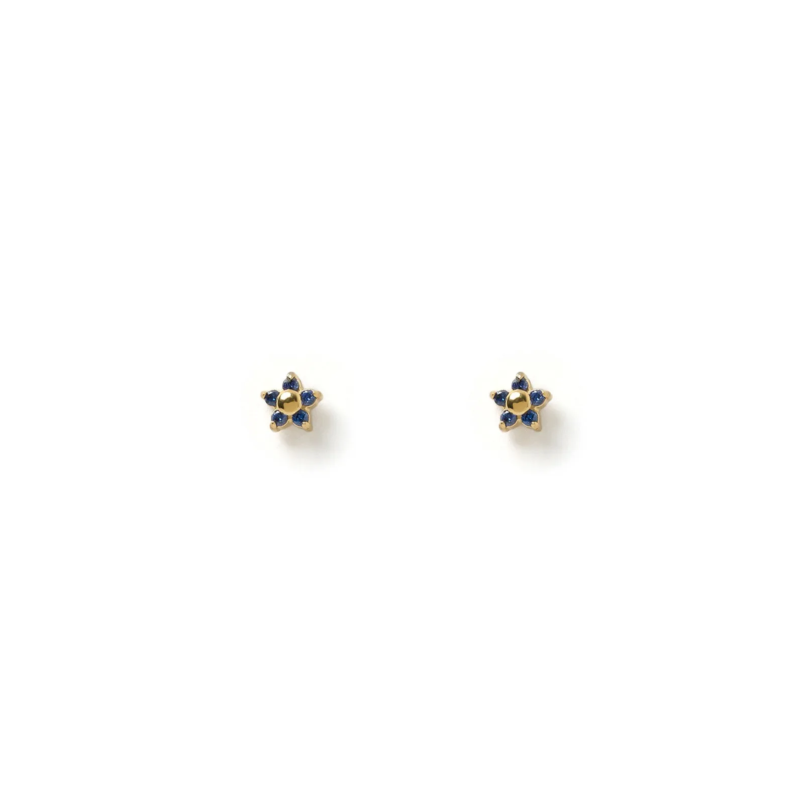Gardenia Studs - Sapphire sold by Arms Of Eve