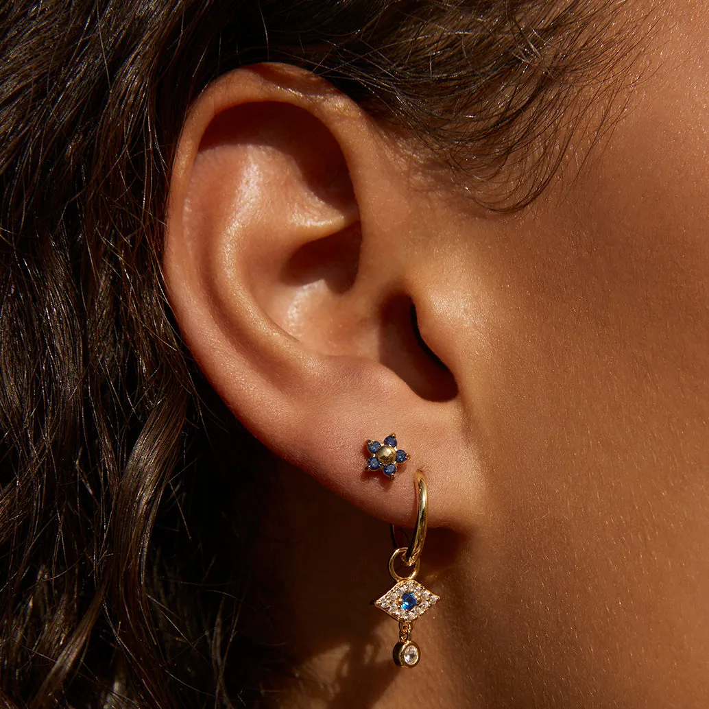 Gardenia Studs - Sapphire sold by Arms Of Eve product image thumbnail 2