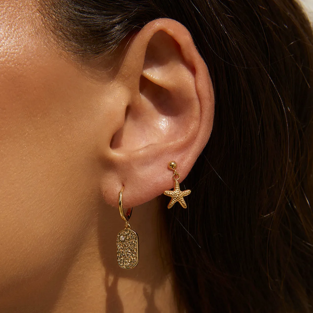 Neptune Gold Earrings sold by Arms Of Eve product image thumbnail 3