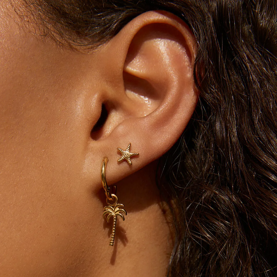 Palm Springs Gold Earrings sold by Arms Of Eve product image thumbnail 2
