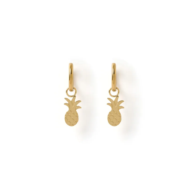 Ananas Gold Earrings sold by Arms Of Eve