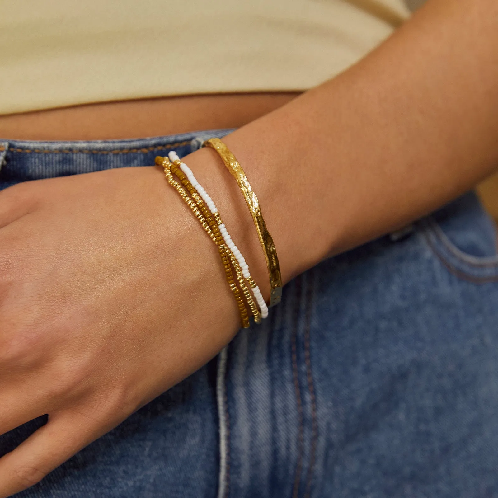 Sunshine Bracelet Stack - Khaki sold by Arms Of Eve product image thumbnail 2