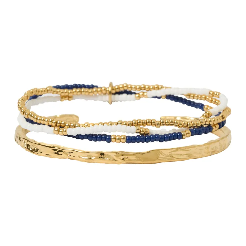 Sunshine Bracelet Stack - Navy sold by Arms Of Eve