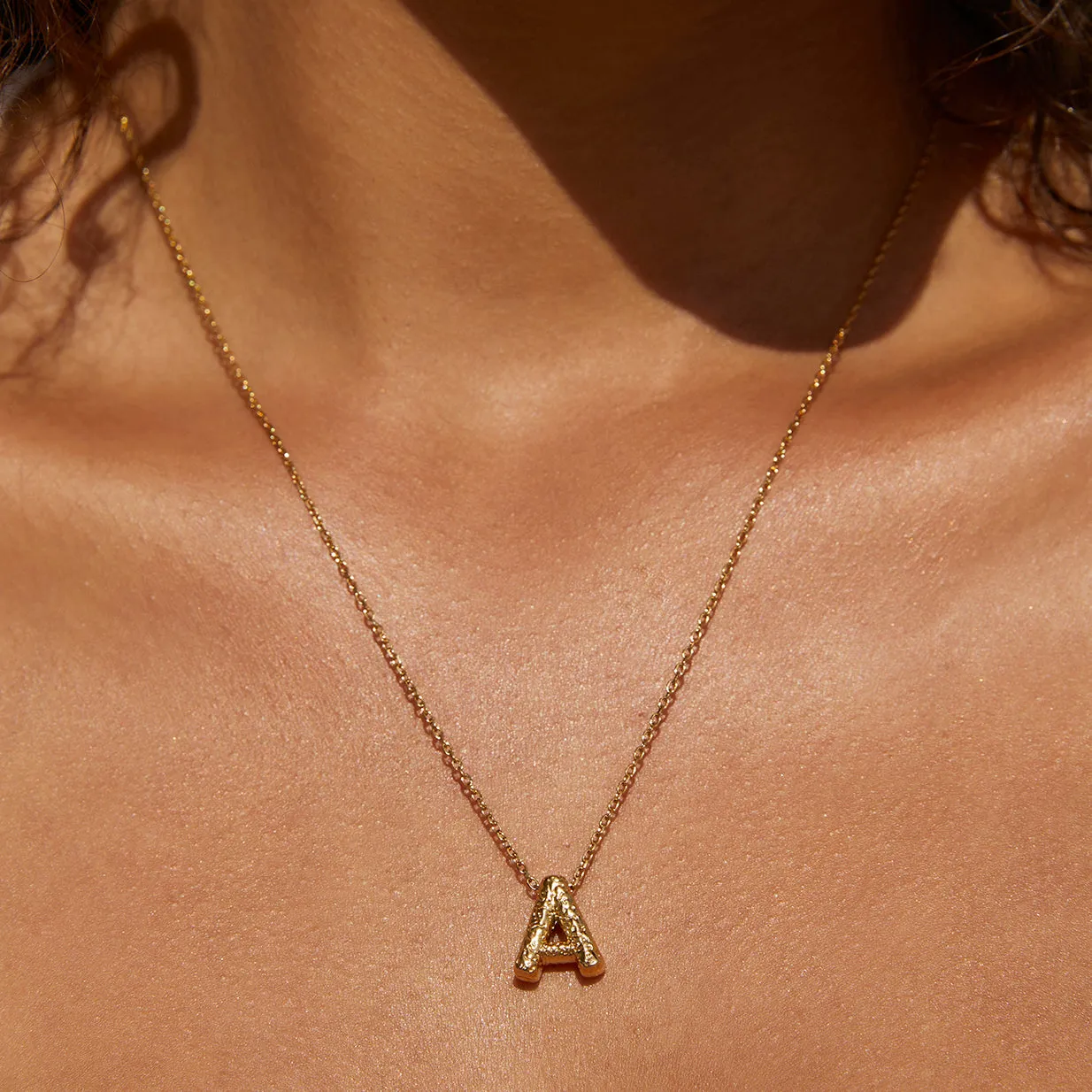 Statement Gold Letter Necklace sold by Arms Of Eve product image thumbnail 2